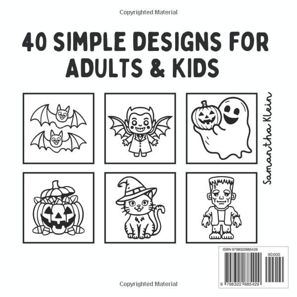 Snapklik.com : Cozy Halloween Coloring Book: Bold & Easy Designs For ...