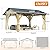 COVERONICS 13’x15’ Outdoor Wood Gazebo - Hardtop Patio Gazebo with Galvanized Steel Roof, Cedar Wooden Gazebo with Privacy Curtains and Netting for Garden, Porch, Patio and Deck