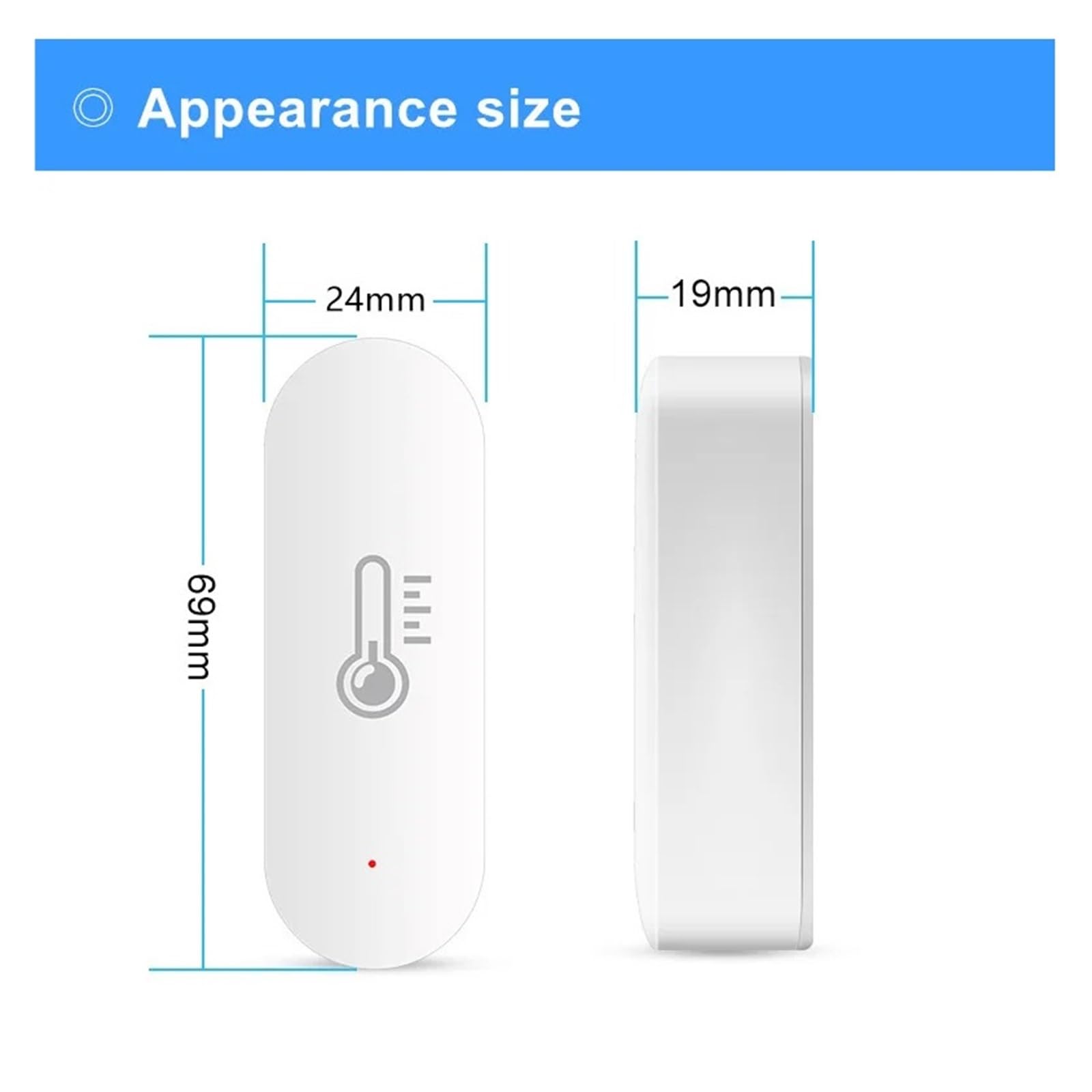 Tuya Smart WIFI Sensore Di Temperatura E Umidità Igrometro Interno Termometro Controllo Intelligente Della Vita Preciso E Di Facile Lettura(2PCS)