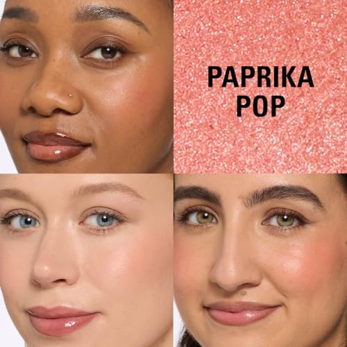 Image of Revolution Beauty London, Bouncy Blur Blush, Powder Makeup Blush for Cheeks, Buildable Formula, Vegan & Cruelty-Free, Paprika Pop Soft Bronze, 0.19 oz