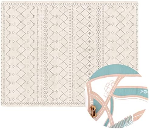 The Shwally PlayMat - Soft Baby Play Mat - Reversible Foam Floor Mat - Waterproof, Wipe-Clean, Durable, Non-Toxic and Hypoallergenic - Large (6.5' X 4.5') (Enya)