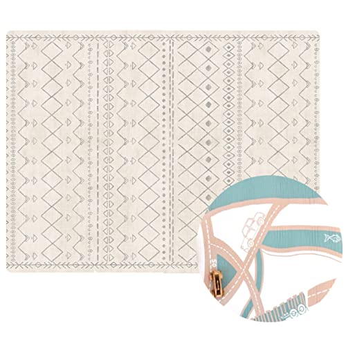 Image of The Shwally PlayMat - Soft Baby Play Mat - Reversible Foam Floor Mat - Waterproof, Wipe-Clean, Durable, Non-Toxic and Hypoallergenic - Large (6.5' X 4.5') (Enya)