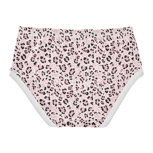 Joisal Pattern Girls Underwear Toddlers 2t Cotton Panties Little Girl Chic Leopard Print Beige Pink Briefs Underpants2