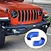 CmeRto Factory Bumper Tow Towing Trailer Hook Hitch Attachment Dust Protector Covers Cap Compatible with Jep Wrangler JK JL Gladiator TJ, Tow Hook Protector Jep Wrangler Accessories 2007-2022(Blue)
