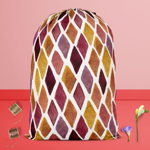 Image of ArtzFolio Checked D2 | Reusable Sack Bag | Bag for Gym, Storage, Vegetable & Travel