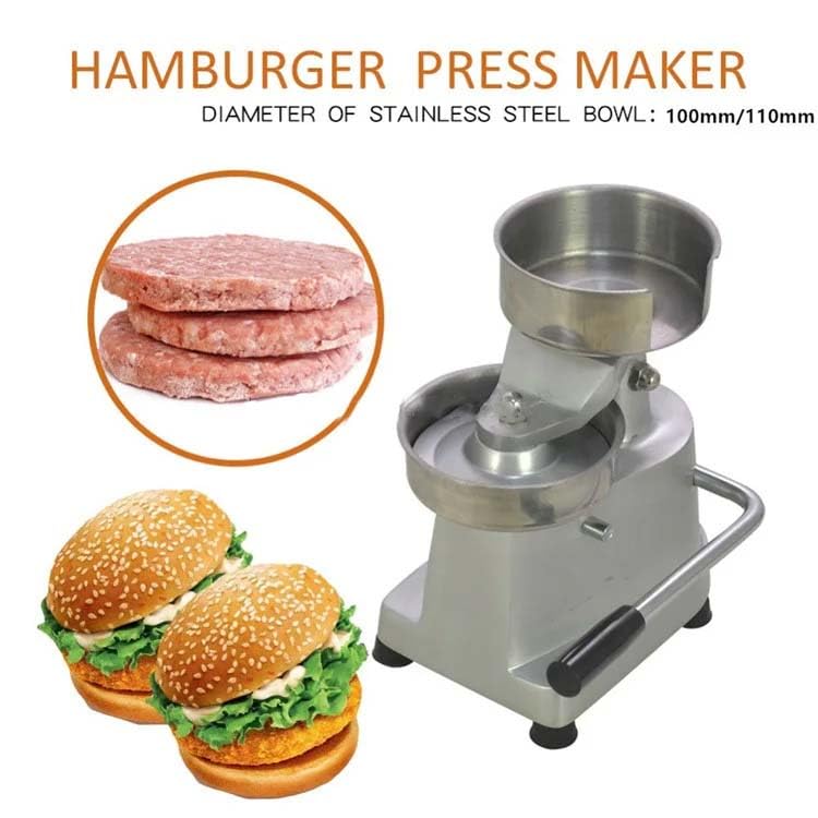 Hamburger Patty Maker con piatti in acciaio inox per ristoranti e fast food