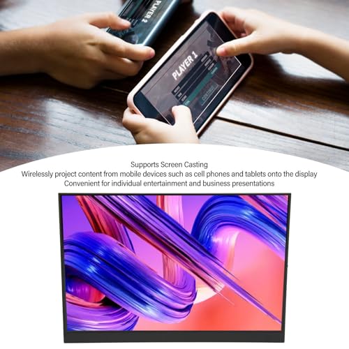 Image of Sanpyl 16 Inch Portable Monitor, 2.5K 2560x1600 16:10 144HZ Dual Speakers Second External Monitor for Laptop, Monitor with Type C 3.5mm Mini, Volume Adjustment & Menu Settings