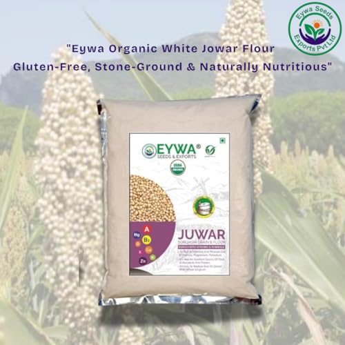 Image of Organic White Sorghum Flour (5 Kg) /white Cholam /jovar /jonna /jola For Eating And Cooking By EYWA