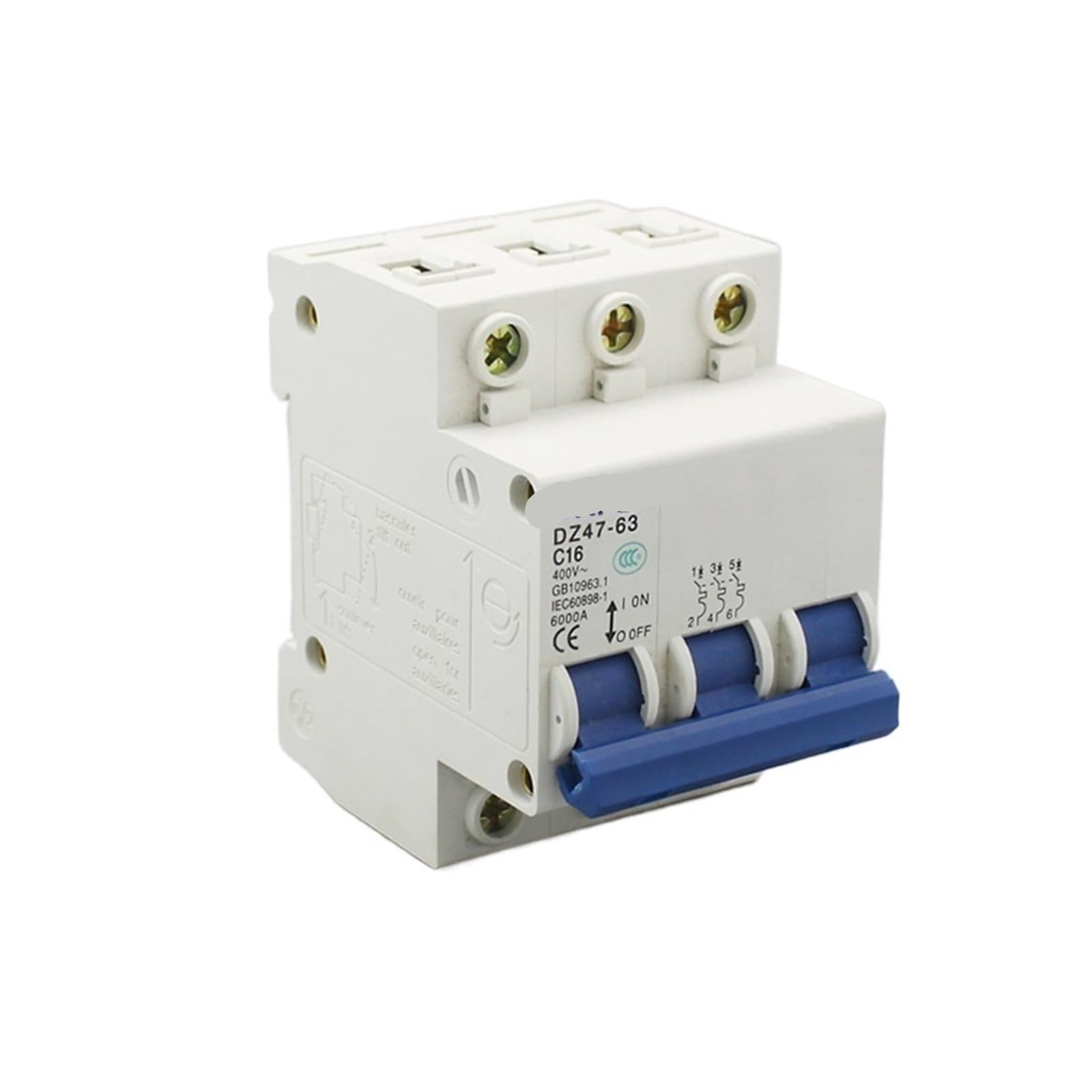 Commutateur triphasé DZ47 32A disjoncteur boîtier modulaire triphasé domestique
