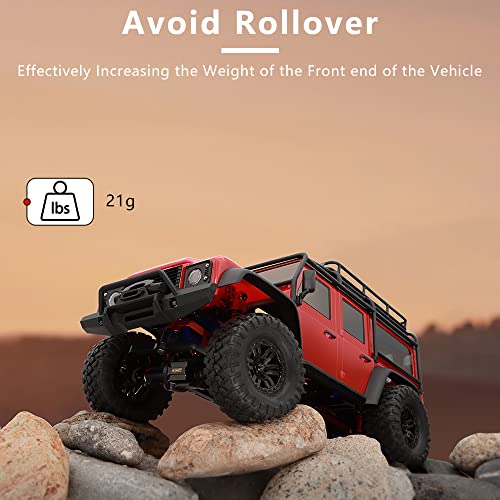 Globact Black Brass Front Steering Blocks Knuckle 21G Counterweight For 1/18 Trx4M Upgrade Accessories (2Pcs) #TOP3