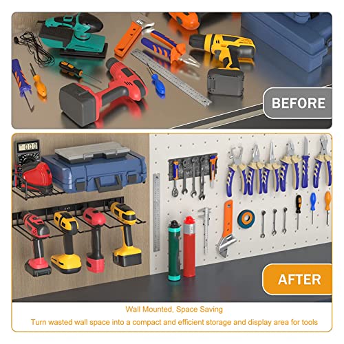 Power Tool Organizer,Space Saving Heavy Duty Power Tool Storage Rack Alloy Steel for Garage - Image 3