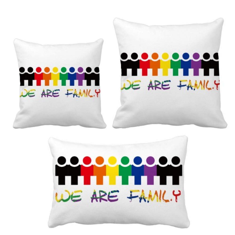 Housse de coussin LGBT arc-en-ciel pour un salon chaleureux et inclusif