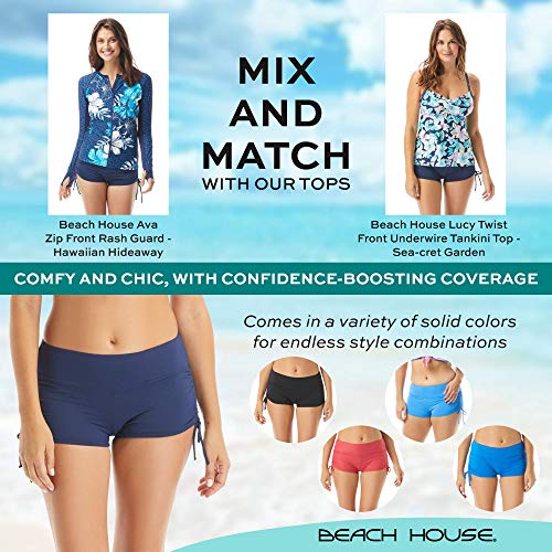 BEACH HOUSE Plus Size Blake Adjustable Side Tie Swim Short — Modest Swimsuit Bottom4