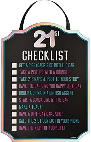 Amazon Com Finally 21 Checklist Sign 10 1 2 X 14 1 Pc Toys Games