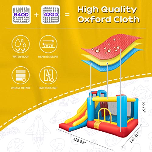 Joymor Bounce House Inflatable Bouncing Castle Play Center W/Air Blower, Jump'n Slide Bouncer, Suitable For Toddler Baby & Little Kids #TOP4