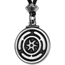 Wheel of Hecate Pendant Necklace - Strophalos Witch Amulet Jewelry