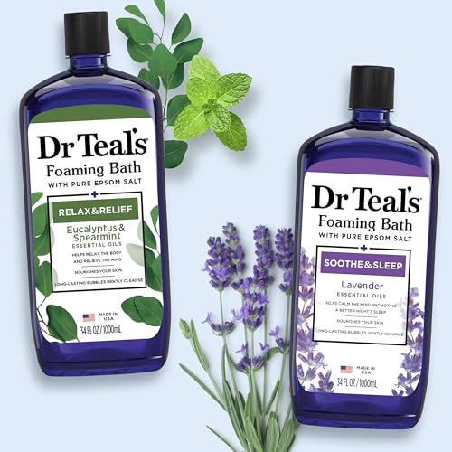 Dr Teal's Foaming Bath with Pure Epsom Salt, Lavender & Eucalyptus, 34 fl oz (Pack of 2) - image 6