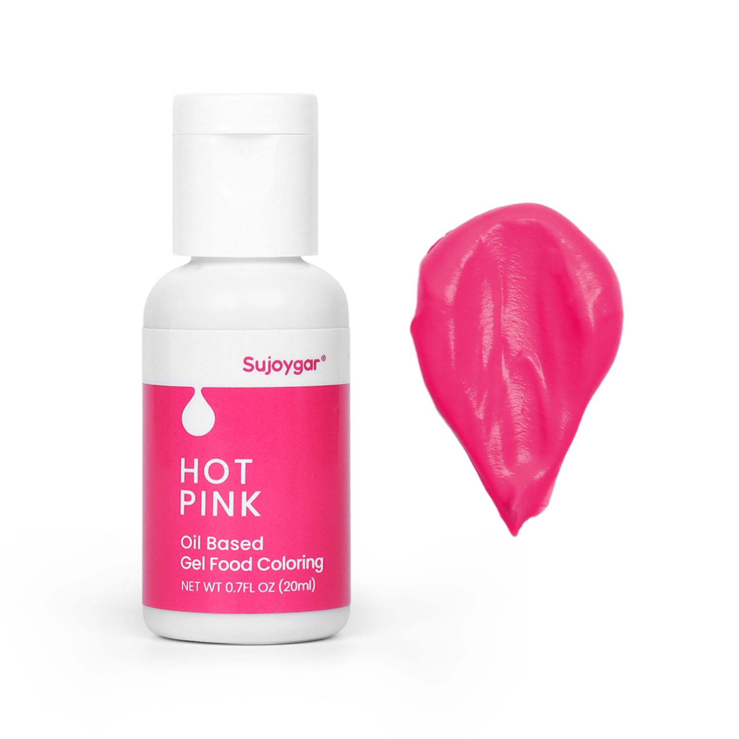 Oil Based Food Coloring For Chocolate, Hot Pink, Food Grade 20ml, Edible Oil Food Dye For Baking, Cupcake & Fondant, Icing