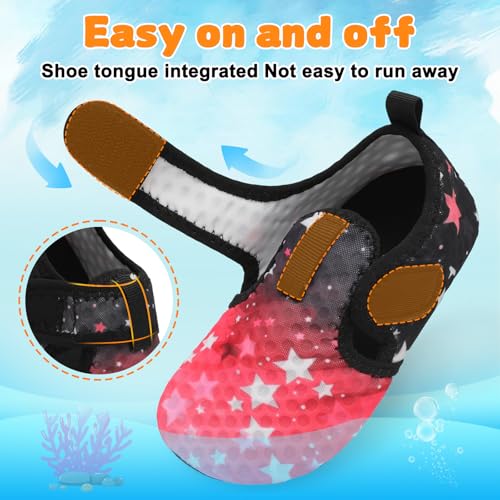 Image of LeIsfIt Kids Water Shoes Girls Boys Quick Dry Aqua Socks Breathable Swim Shoes Non-Slip Barefoot Socks for Beach Surf