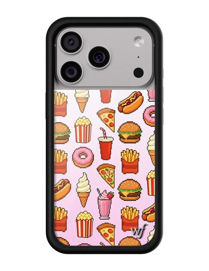 Image of Wildflower Cases - Compatible with iPhone 16 Pro Max | Protective Black Bumper, 6.5ft Drop Test Certified, Women Owned Small Business | Food Court