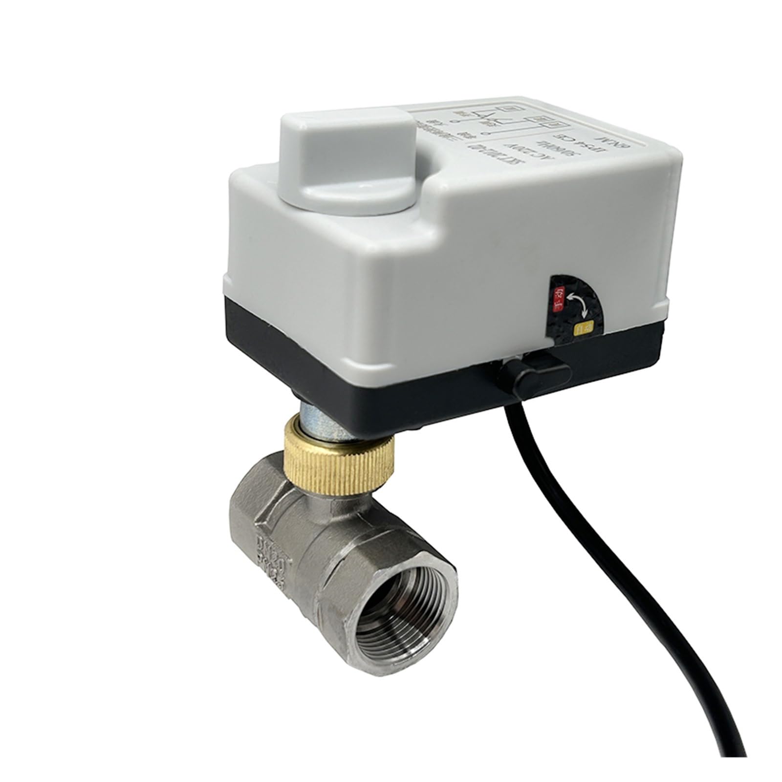 VSPPJYFG 3/4" Stainless Steel Motorized Ball Valve With Manual Switch 220V Three Wire Two Point Control Electric Ball Valve(24VDC)