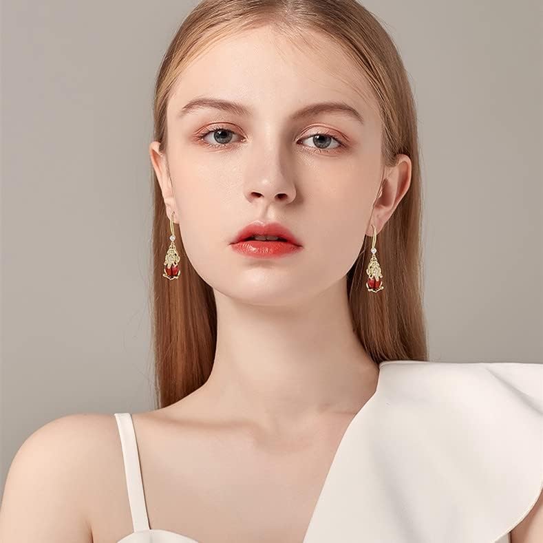 Miniatura 4 de Pendientes de gota Joyas Rubí 18K Pendientes Stud Joyería Pendiente Banquete de Cumpleaños y Bar Mitzvah