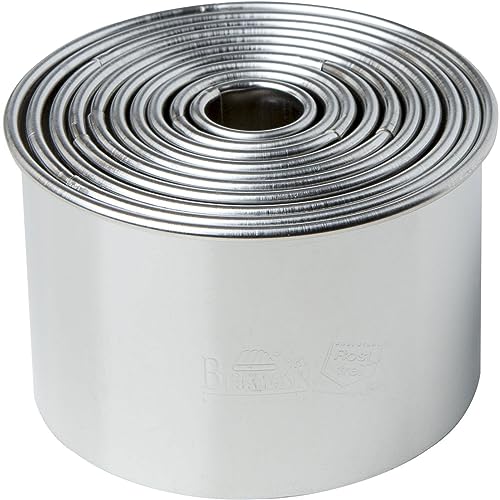 Birkmann, stampini in Acciaio Inox, 4 Pezzi, Acciaio Inox, Bianco, 4,5 x 7,2 x 7,2 cm