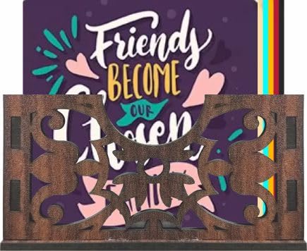 CRAFTZO Wooden Antique Shape Costers for Tea | Coffee| Drink Mugs |Coaster Set of 6 for Kitchen|Dining Table| Office |Restaurant (Model-6)