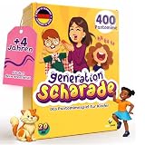 ZENAGAME Pantomime Spiel Kinder - Familien Spiele - Scharade Spiel Kinder - Kartenspiele für Familie, Junior, Erwachsene - Gesellschaftsspiel - Kartenspiel ab 4 Jahren