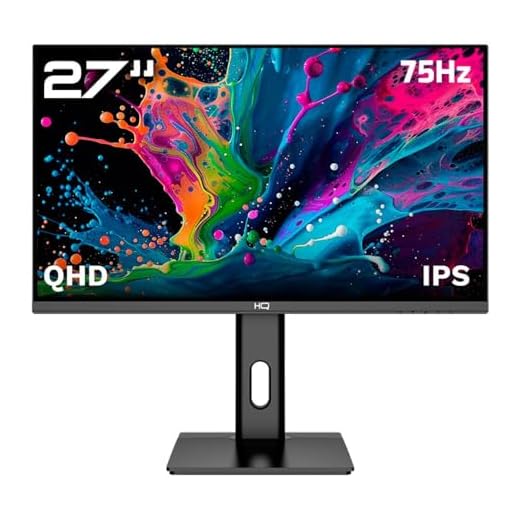 Monitor HQ Pro 27”, IPS, 1MS, QHD 2560x1440, Ergonômico, Ajuste de Altura e Rotação, HDMI + DP Frameless HQ27AJ75