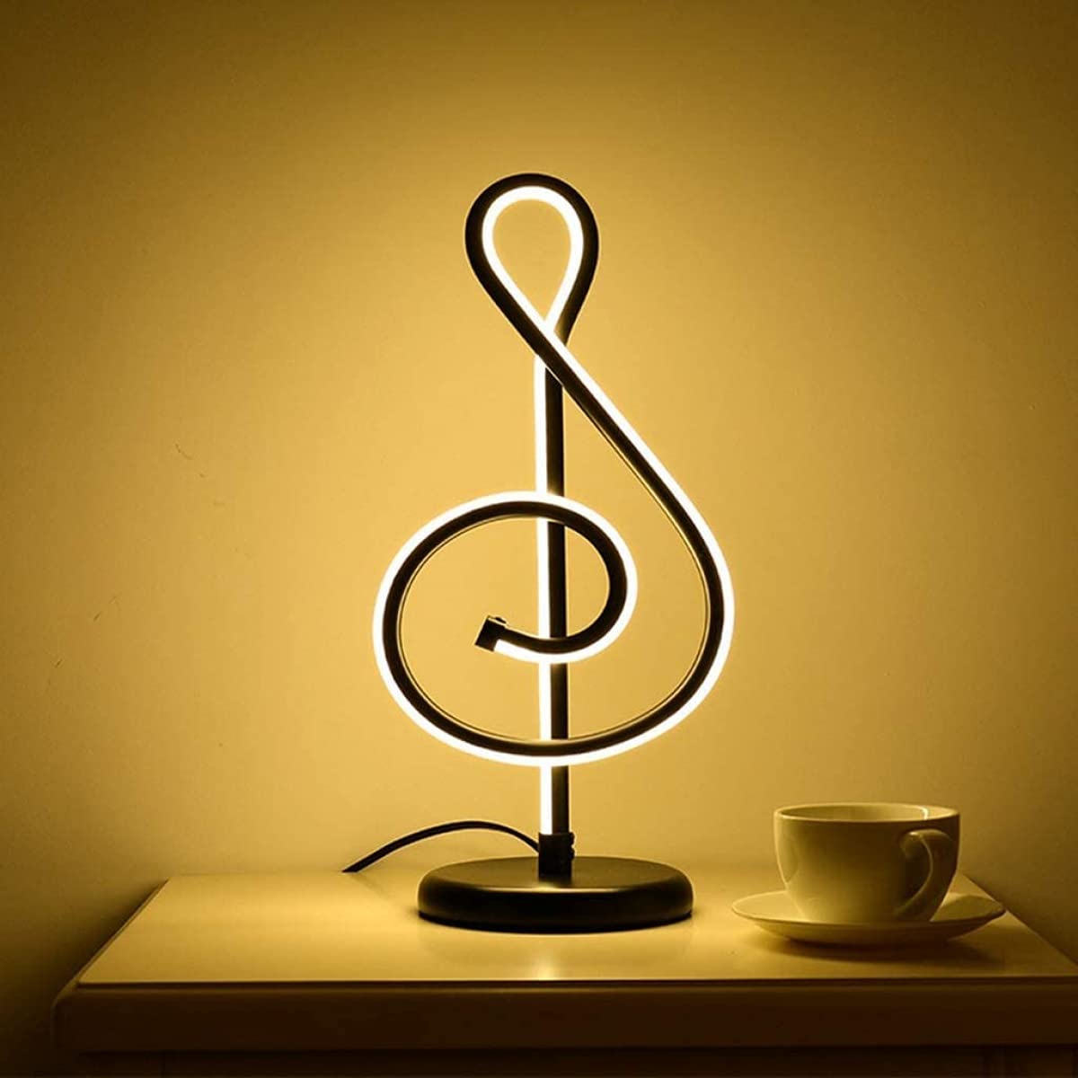 Lampada Da Tavolo Moderna Nota Musicale Dorata Camera Da Letto Lampada Da Scrivania A LED Lampada Da Tavolo Artistica Per Soggiorno Lampada Da Comodino Lampade Da Scrivania Lampada Da Tavolo