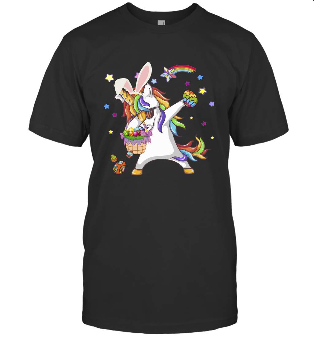 Easter Day Dabbing Unicorn Girls Kids Dab T Shirt