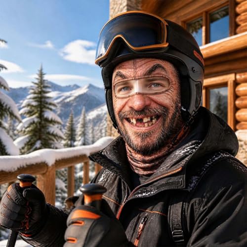 Funny Old Man Ski Mask Balaclava, Realistic Full Face Cover for Men Women - image 5