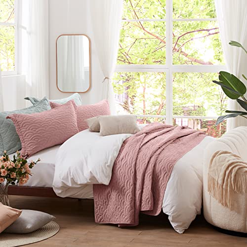 Sunstyle Home Quilt Set Full/Queen Purple Lightweight Bedspread Coverlet Set Cloud Pattern-Purple Full/Queen Quilt Set- Coverlet Full/Queen Size 3 Pieces (Full/Queen 1 Quilt, 2 Shams)(90"X96") #TOP3