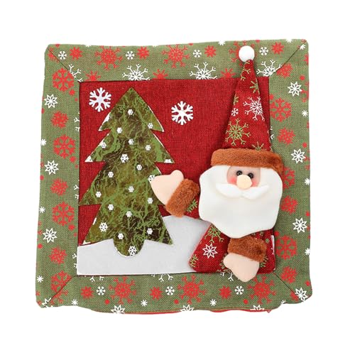 Lnhgh Kissenbezug für Weihnachtskissen, Weihnachtselemente, 38 x 38...