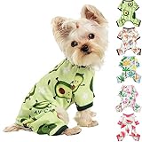 Dog Clothes for Small Dogs Boy Girl, Dog Pajamas Tiny Chihuahua Yorkie Spring Summer Shirt, Cute Puppy Outfit Pjs Jumpsuit Cat Onesie Apparel Pet Clothes