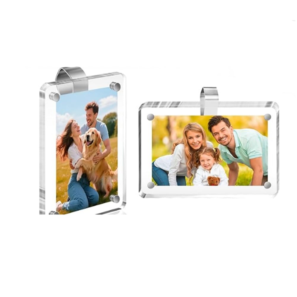 Jnchdghwa For Sun Visor Car Picture Holder- 2 Pieces 2.36" X 3.54" Magnetic Photo Clips for Horizontal& Vertical Display