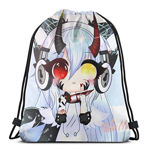 Mochila Gacha Life Mochilas con cordón Bolsa de Gimnasio para Hombres  Mujeres y Adolescentes