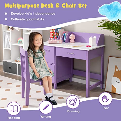 Mesa Para Niños Desk And Chair Set Costzon Kids Wooden Children