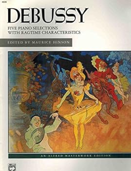 Paperback Debussy Five Piano Selections with Ragtime Characteristics Book