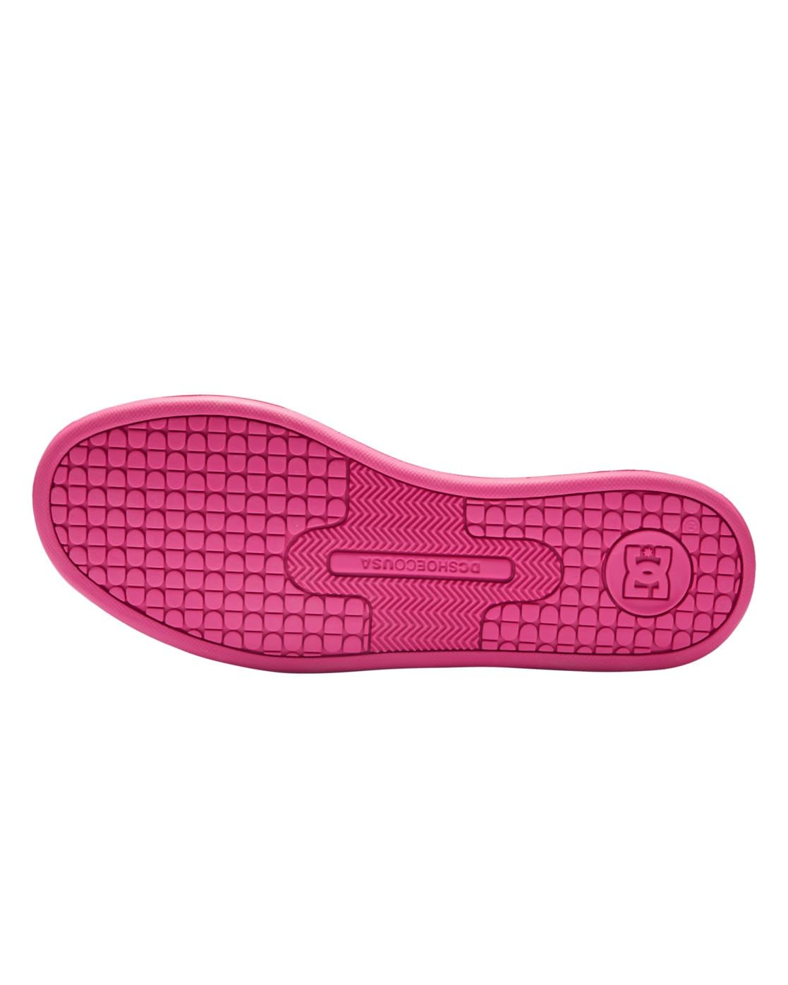 Dc Shoes Baskets Court Graffik pour Femme, Black White Crazy Pink, 36 EU