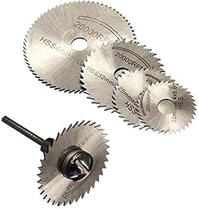 Oblivion HSS Circular Saw Blade Set - Durable Metal Cutting Discs for Rotary Tool with Fine Wheels, Multi-Purpose High-Speed Steel Precision Blades, Compact Metalworking Accessories (6Pcs)