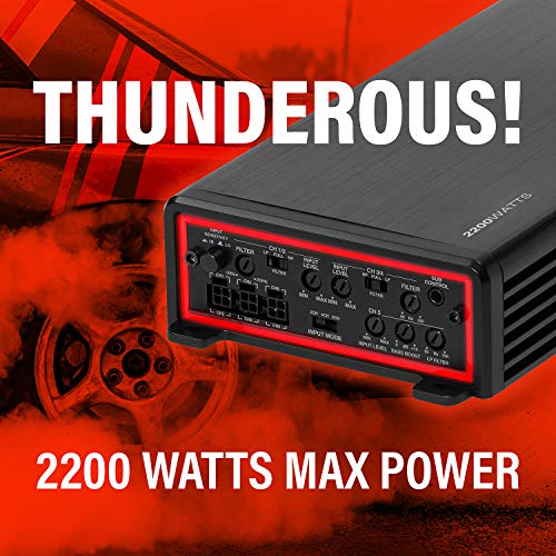 Boss Audio Systems Elite Be2200.5D 5 Channel Class D Car Amplifier - 2200 Watts, 2 Ohm Stable, Digital, Full Range, Mosfet Power Supply, Great For Speakers And Subwoofers #TOP2