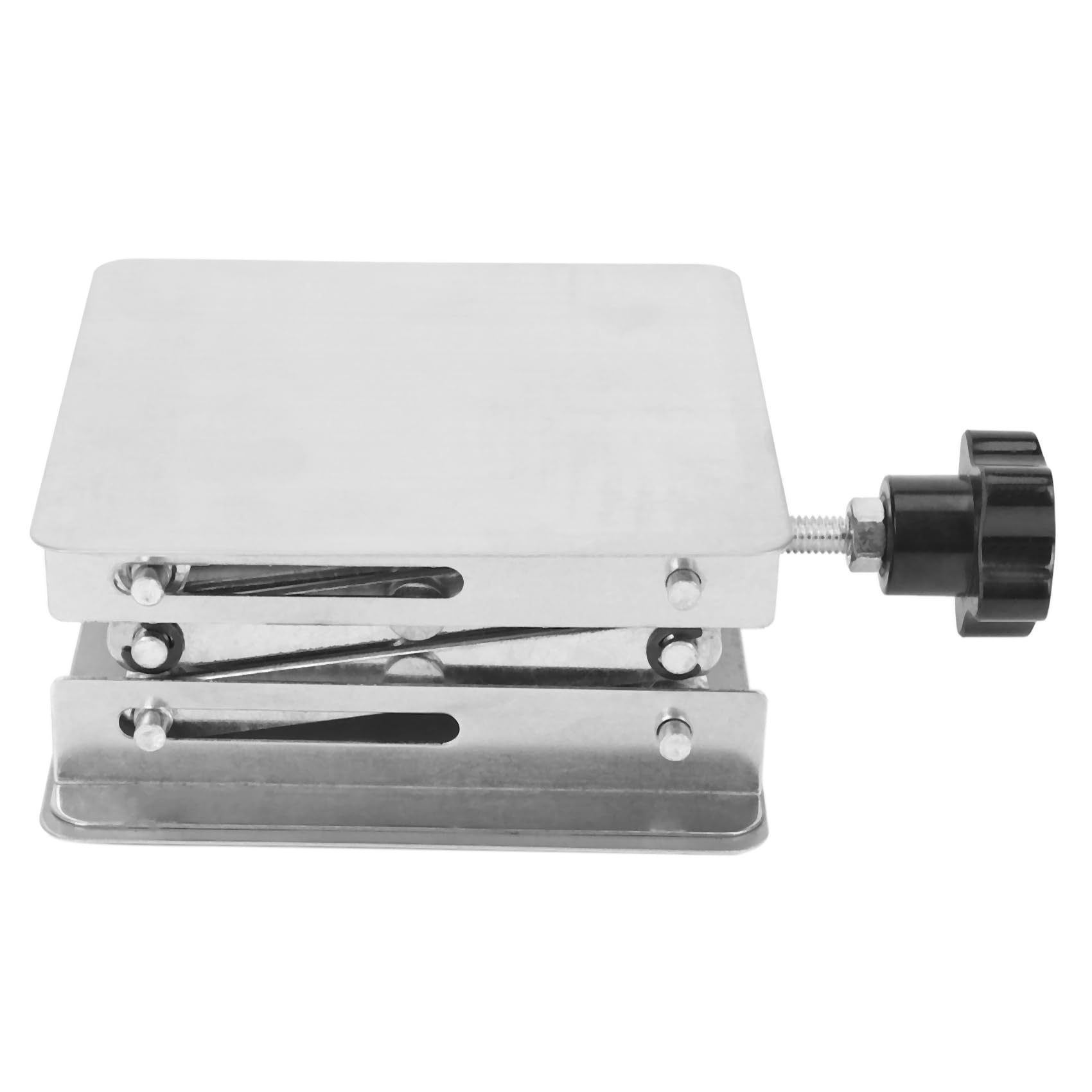 3X Laboratorio Scientifico Jack-100 X 100Mm In Acciaio da Laboratorio Stand Rack da Tavolo Scissor Lab-Lift Lifter per Esperimento Scientifico