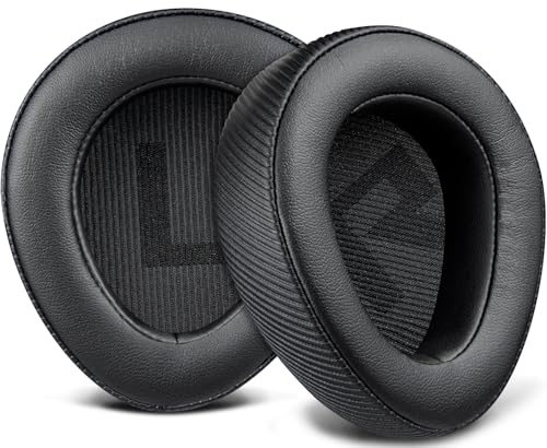 SOULWIT Earpads Replacement for ASUS ROG Delta II Wireless Gaming Headset, Ear Pads Cushions with Soft Protein Leather, High Density Foam - Black
