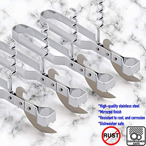 Manual Can Opener With Corkscrew And Bottle Opener Perfect For Camping, Traveling And Everyday Use(Pack Of 2) - By Rampro #TOP2