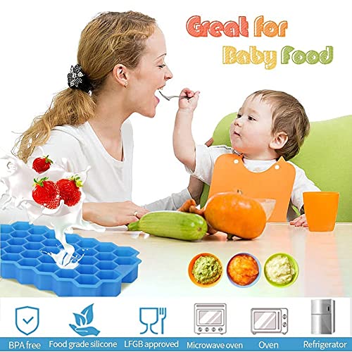 Image of Amos Silicone 37 Cavity Honey Comb Ice Cube Tray for Ice Cube Making (Random Color)