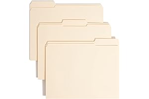 Smead Reinforced 1/3-Cut Tab File Folder for Easy Organization and Enhanced Durability