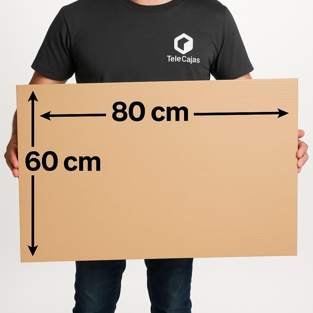 TELECAJAS | 25 Planchas 80x60 cm de Cartón Kraft Ondulado para Protección o Manualidades | Material Ecológico y Resistente | Pack de 25