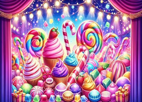 Fondo Candyland 8x6FT Vinilo para Fiesta Dulce miniatura 3